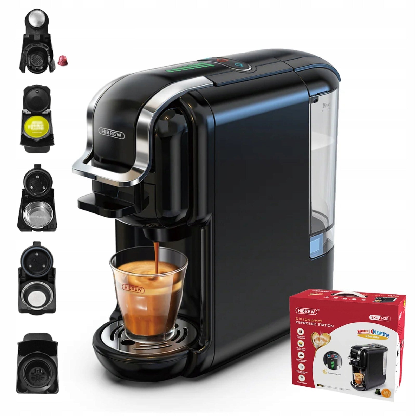 HiBREW H2B 5in1 Coffee Machine 19Bar Espresso Maker Hot Cold Compatible