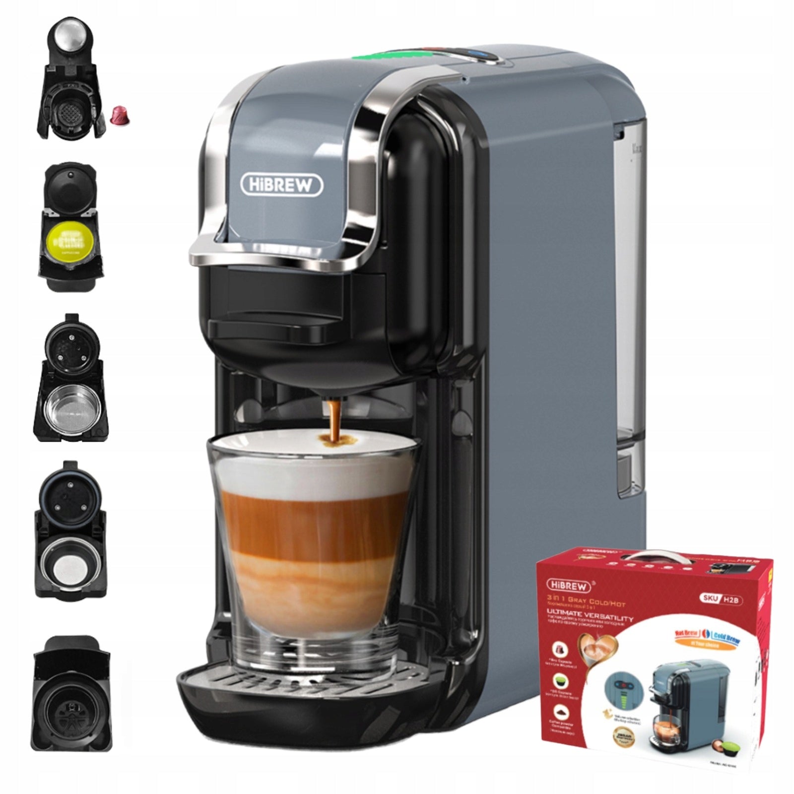 HiBREW H2B 5in1 Coffee Machine 20Bar Espresso Maker Hot Cold Compatible