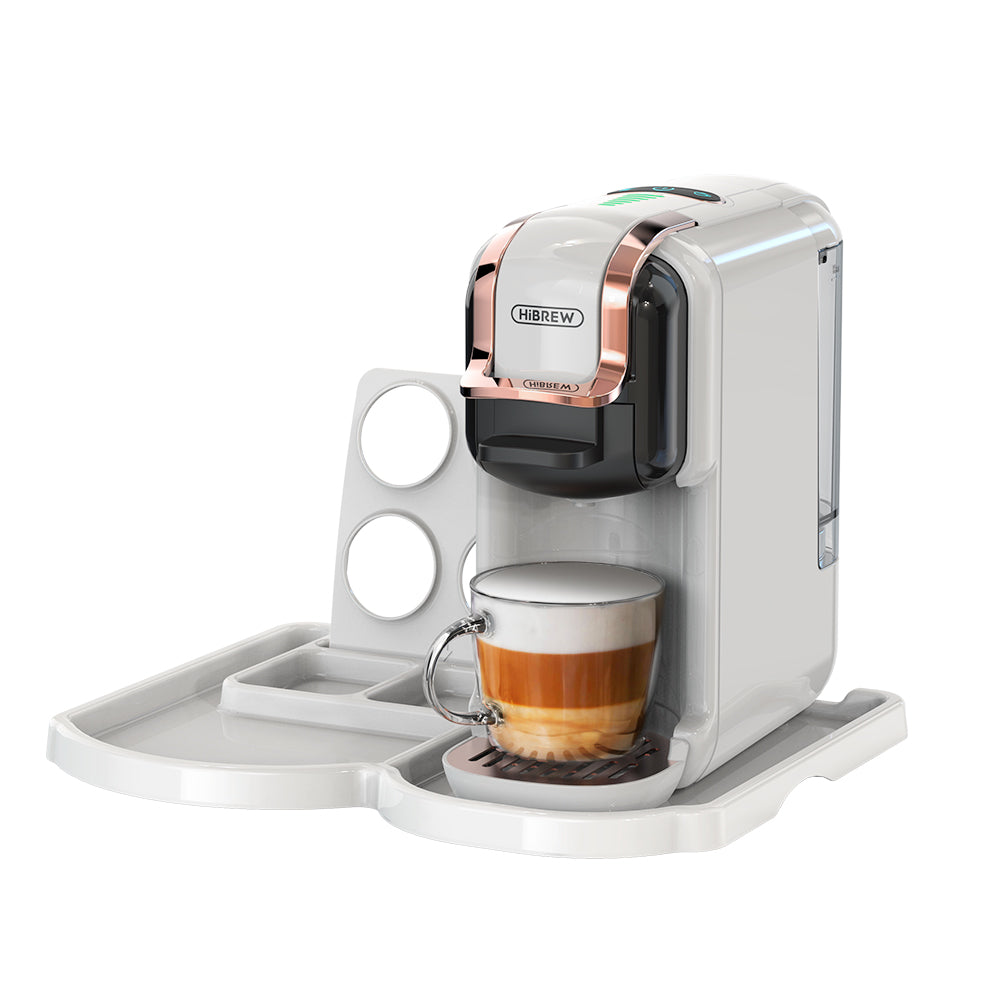 HiBREW H2B White 5in1 Capsule Maker 19bar 350ml Temp 92°C 7 Levels Packaging status original