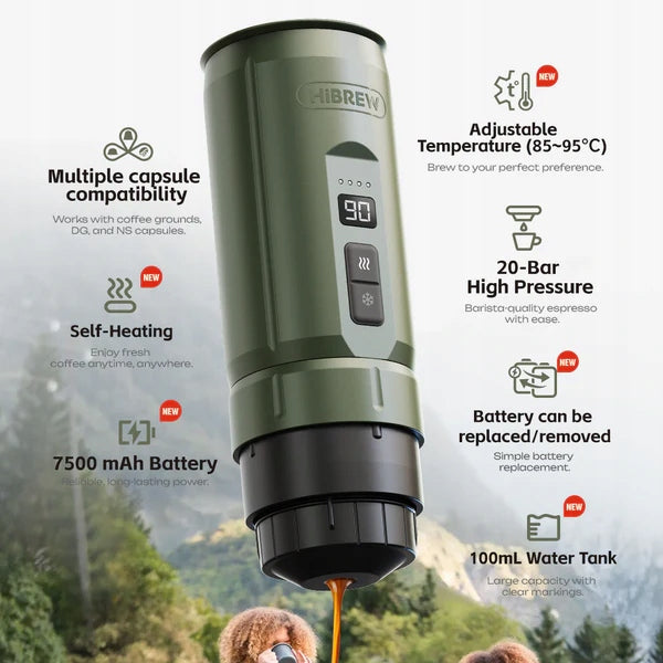 HiBREW H4C Classic green Espresso machine Packaging status original