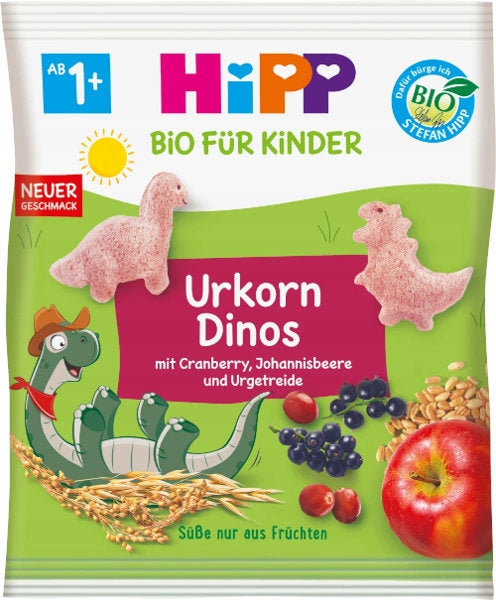 HiPP BIO Cereal Crisps Dinosaurs with Fruit