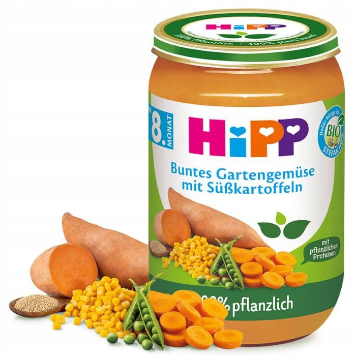 HiPP BIO Lunch Creamy Rice Vegetable Chickpeas 8m 220g Omega 3 Jar