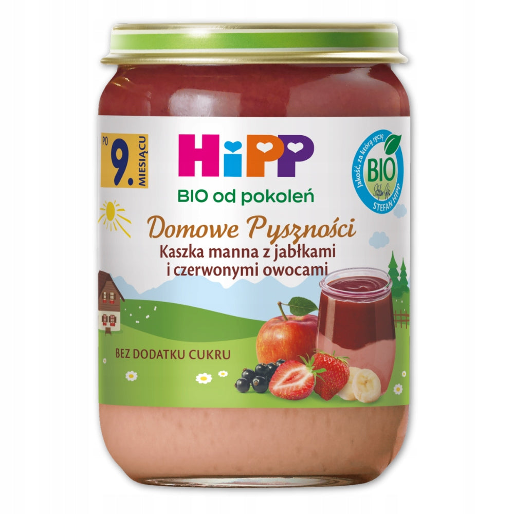 HiPP BIO Manna porridge 190g with apples and red fruit 9m+