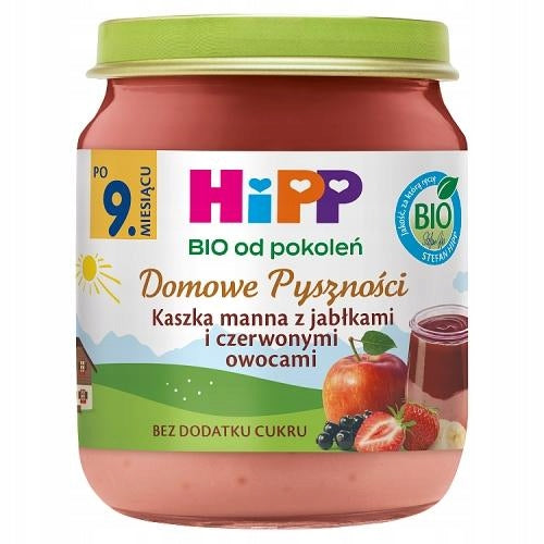 HiPP BIO Manna porridge with apples and red fruit after 9 months, 200 g