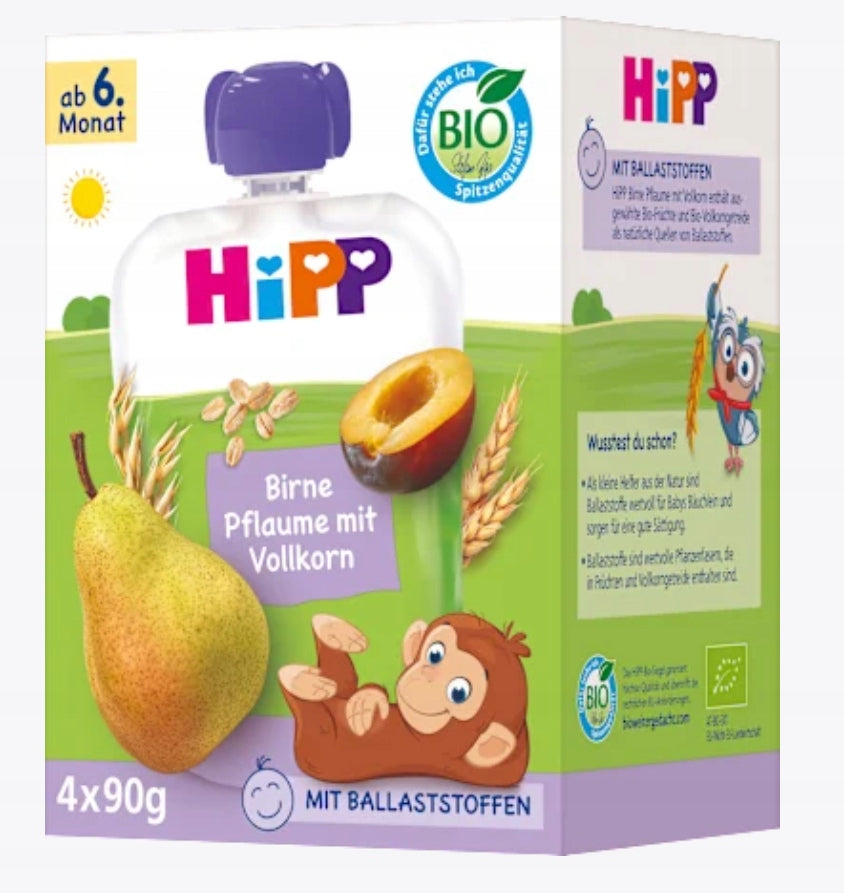 HiPP BIO Mousse Pear Plum Cereal 90g Brand Hipp