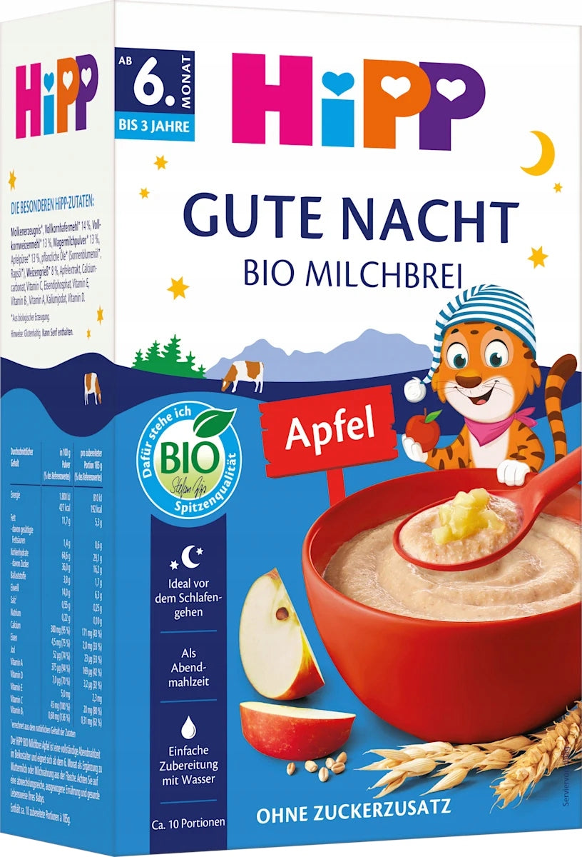 HiPP BIO Oat Porridge with Apples For Night Vitamins from 6 Months to 3 Years