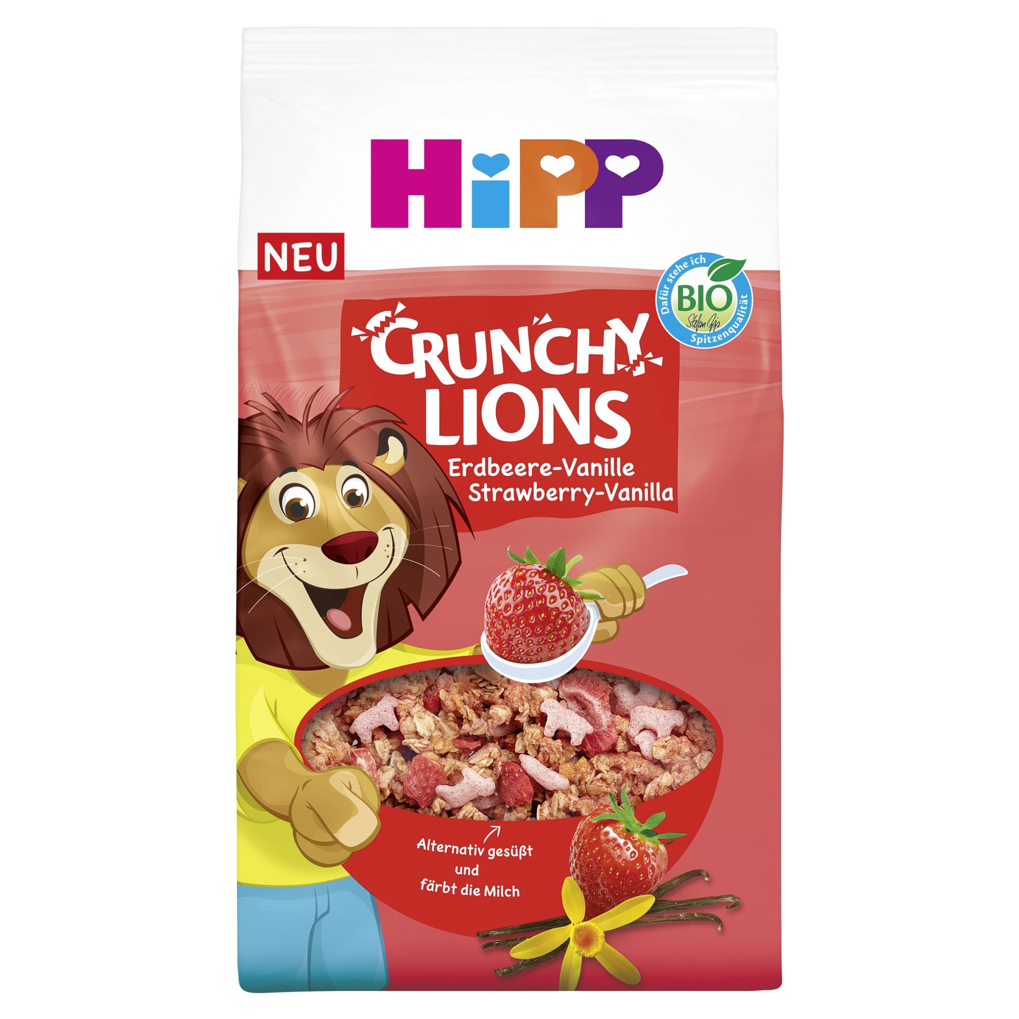 HiPP BIO crispy Lion müsli Strawberry Vanilla 300 g from Germany Manufacturer code DX30805