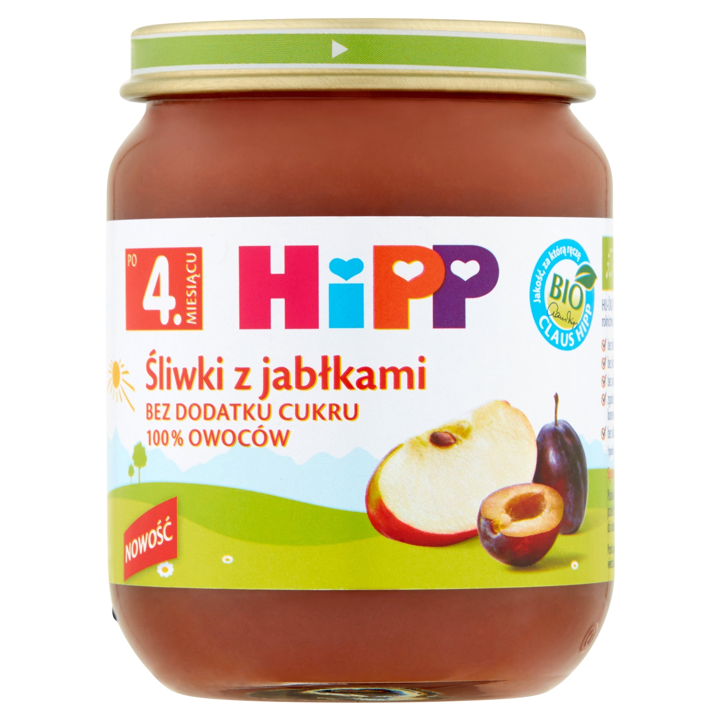 HiPP BIO from generations Plums with apples after 4 months, 125 g EAN (GTIN) 4062300340251