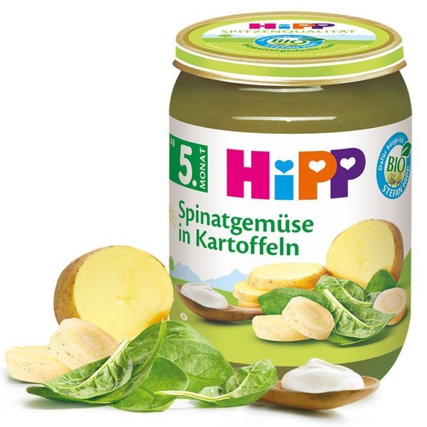 HiPP Creamy Spinach with Potatoes Wit B Iron