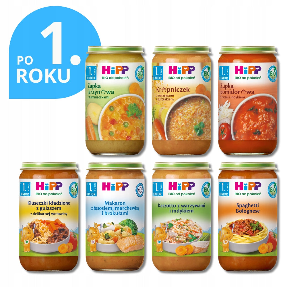 HiPP dishes LUNCHES after 1 year MIX JARS 250g x7