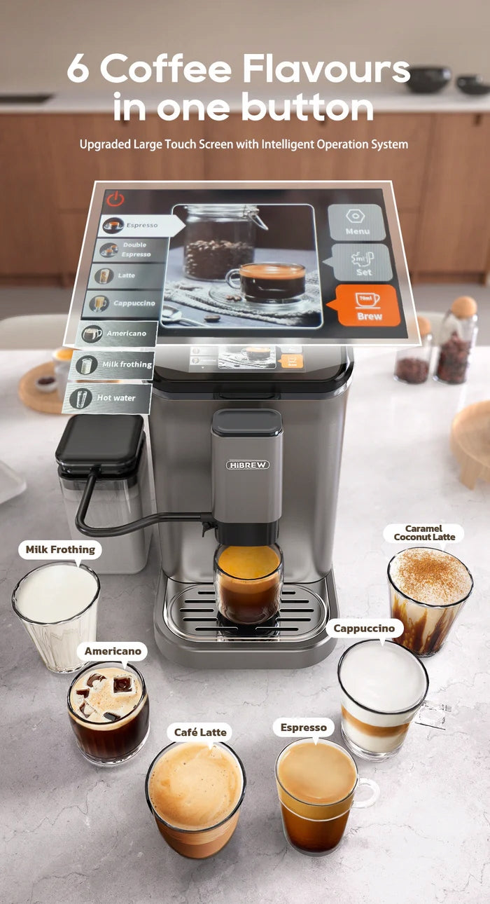 Hibrew H16 Espresso Machine with Milk Frother, Touch Panel, 1350W Manufacturer code H16