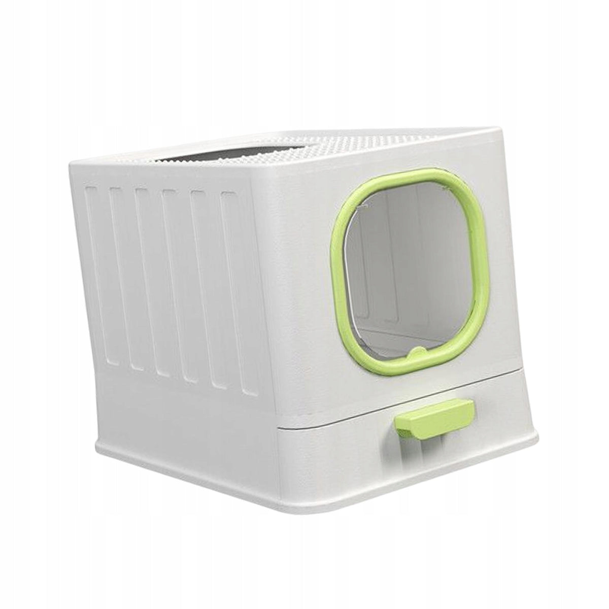 High Capacity Cat Litter Box, Enclosed Toilet with , Easy Clean Green Color other