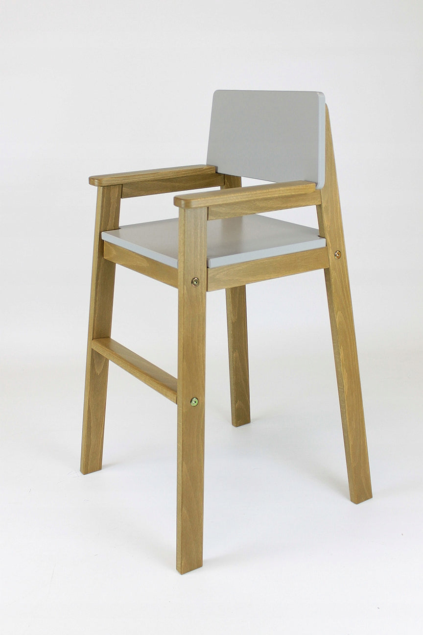 High Chair For Children For Table HANIA Oak Stain Grey Color 43 EAN (GTIN) 5905331986076