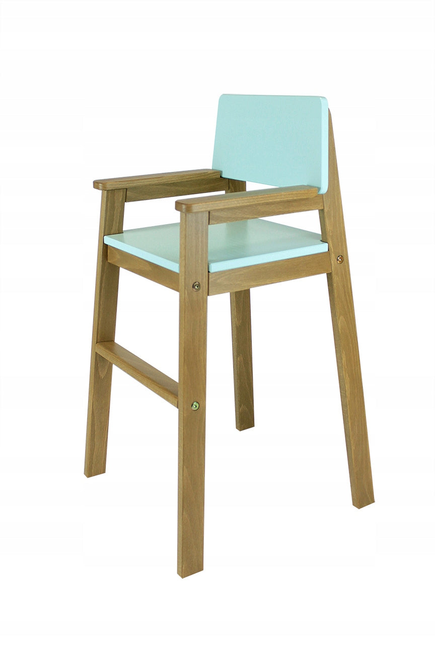 High Chair For Children for Table HANIA Oak Stain Mint 46