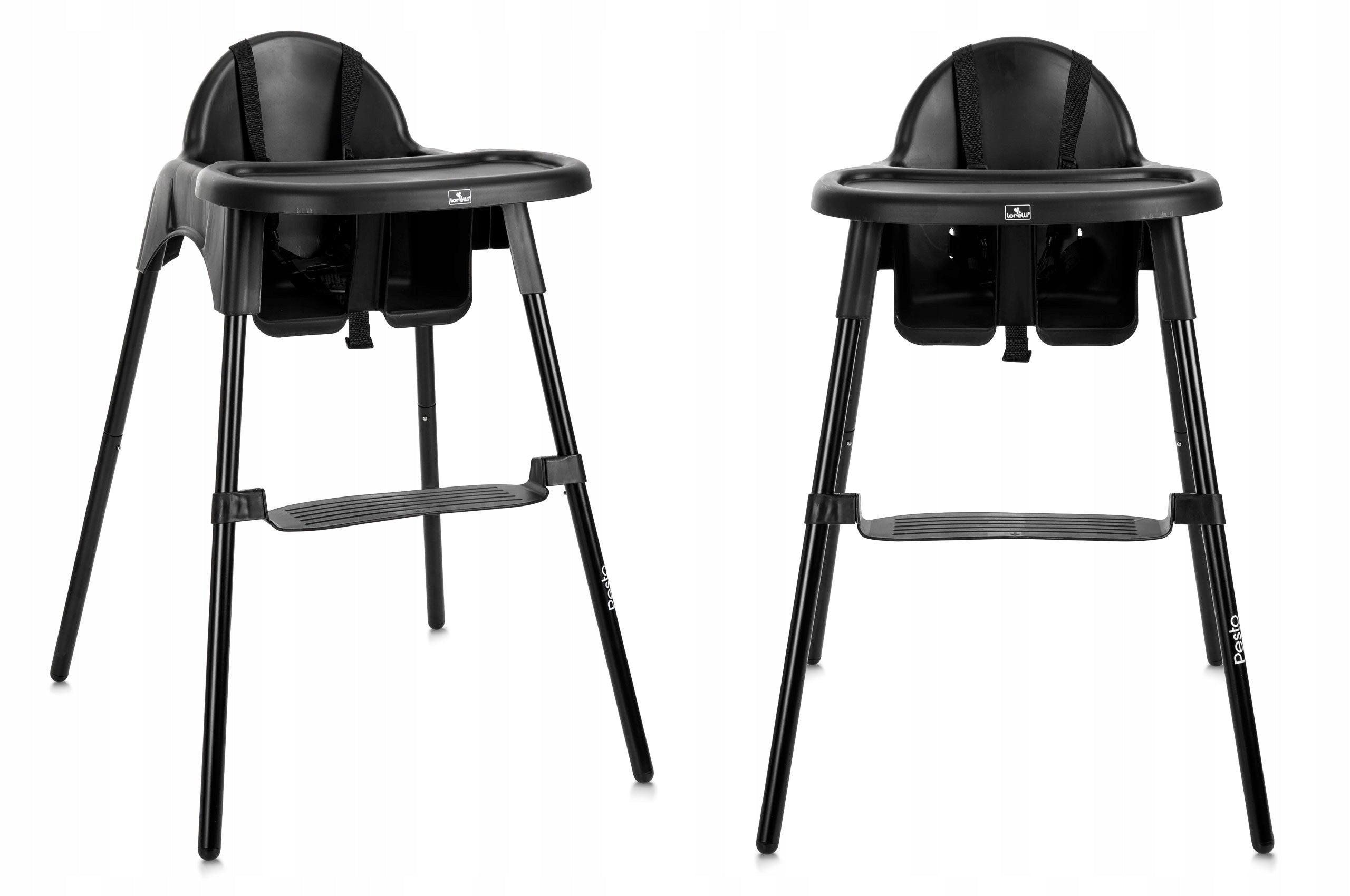 High Chair for Children with Footrest Pesto Black Packaging status original