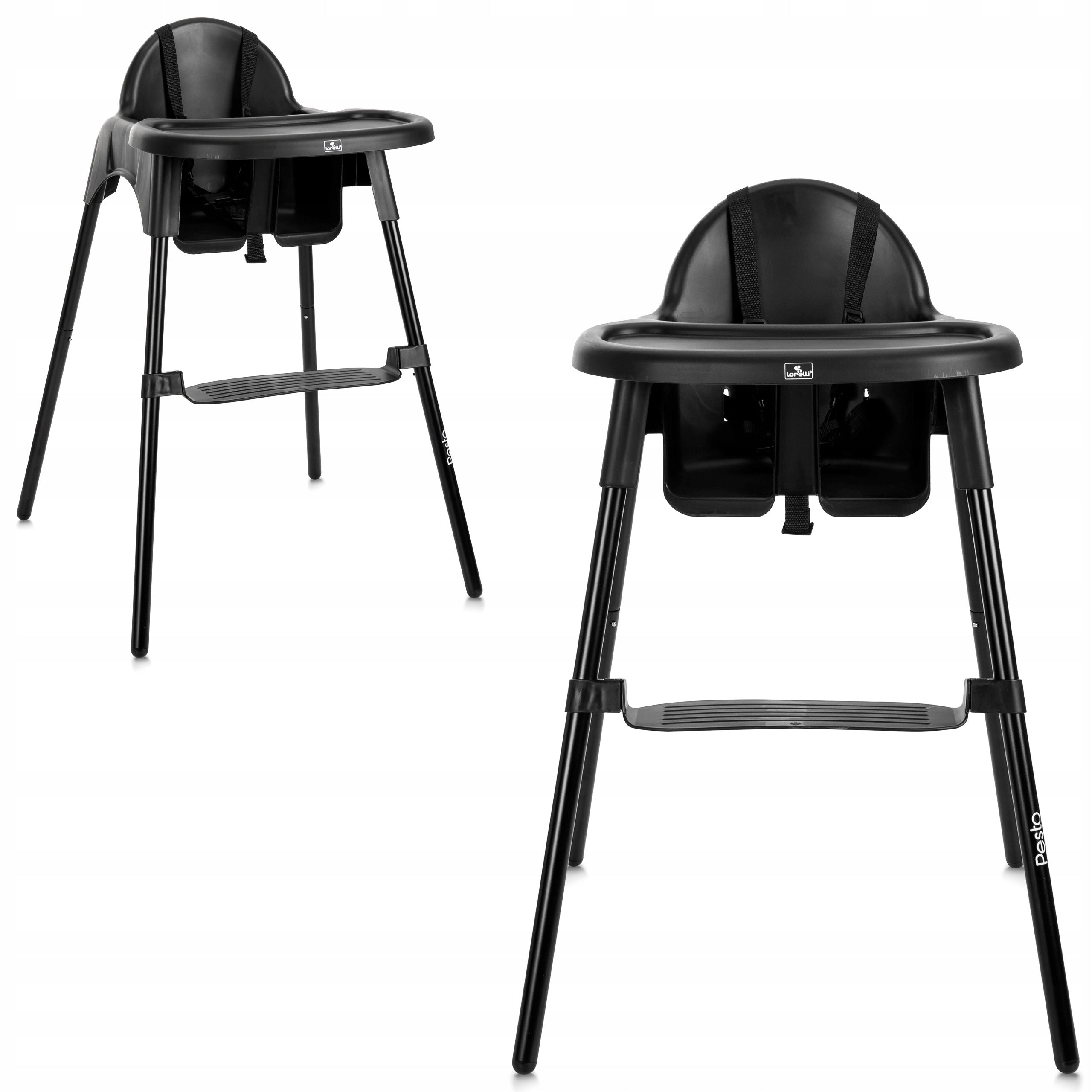 High Chair for Children with Footrest Pesto Black