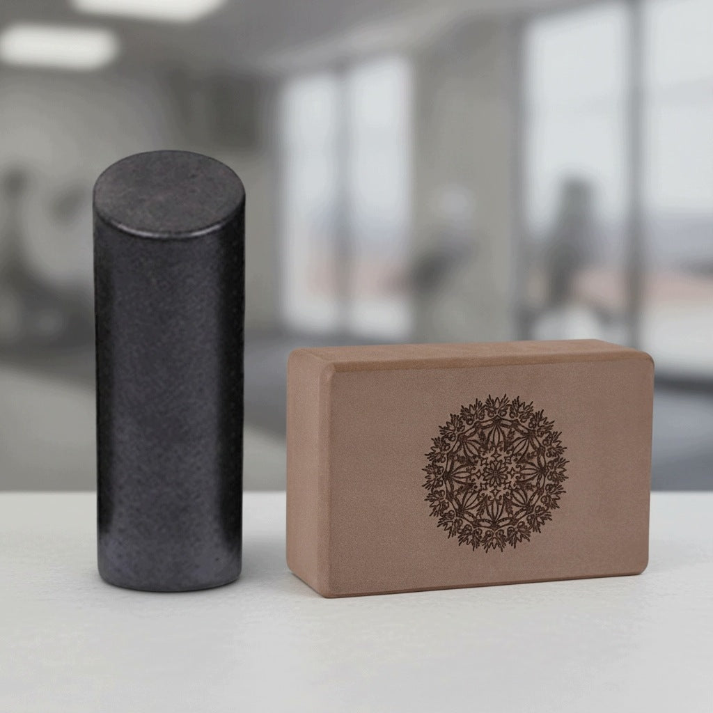 High Density Extra Firm Round Foam Roller Exercise Block Supportive Brick Brand no brand