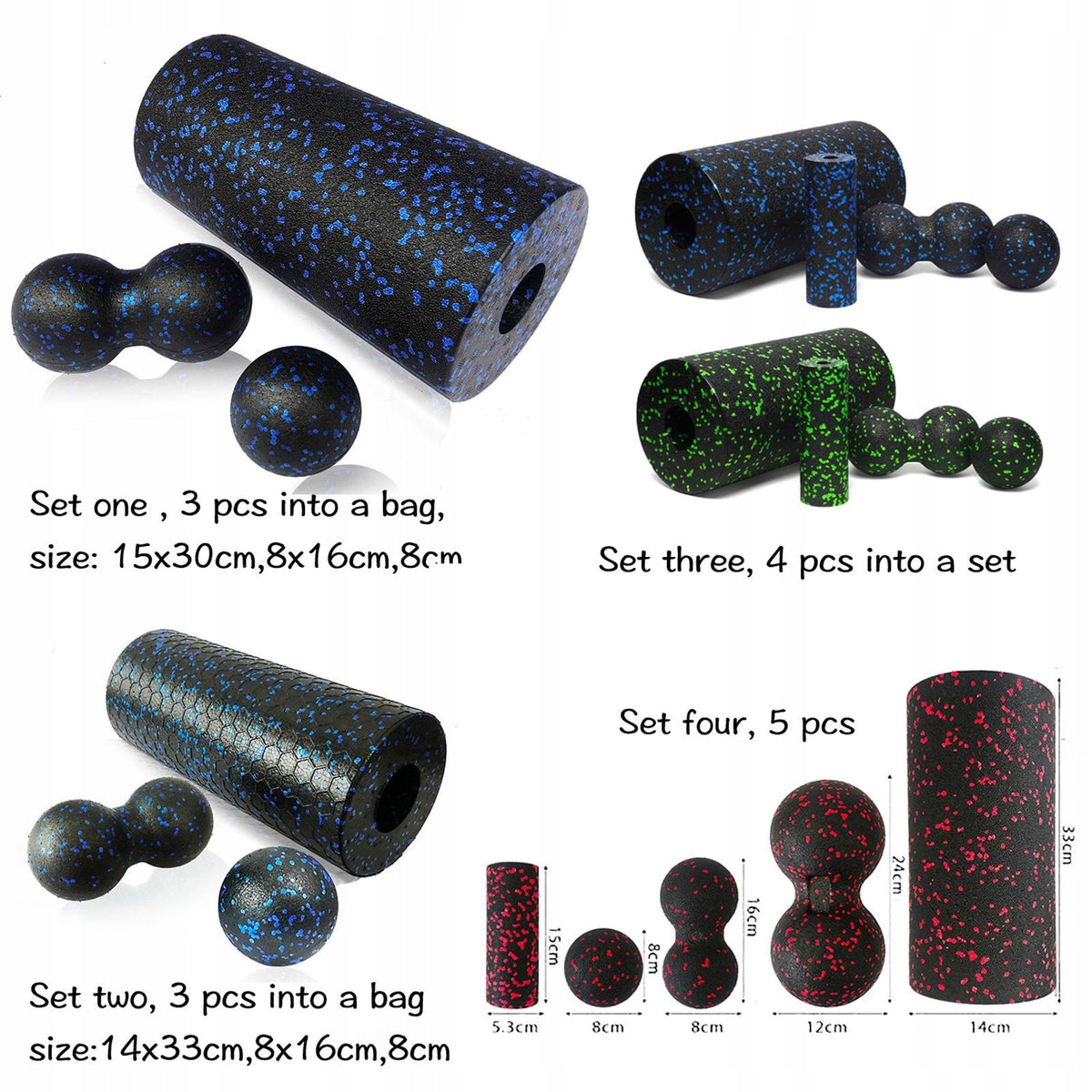 High Density Round Foam Roller Balance And Core Exercises 15cmx30cm Packaging status original