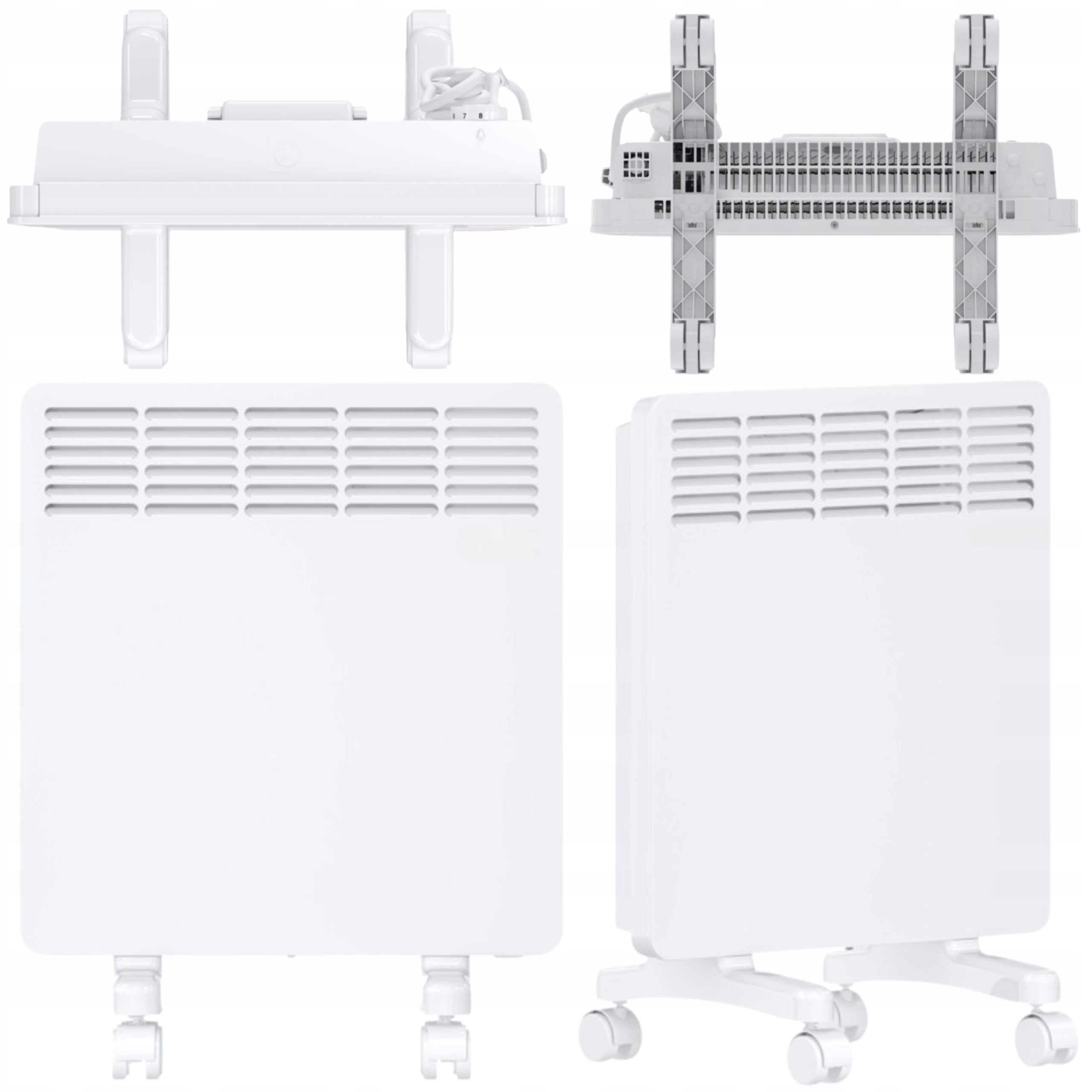 High Heating Power Standing Convectors 1000W White Alpine