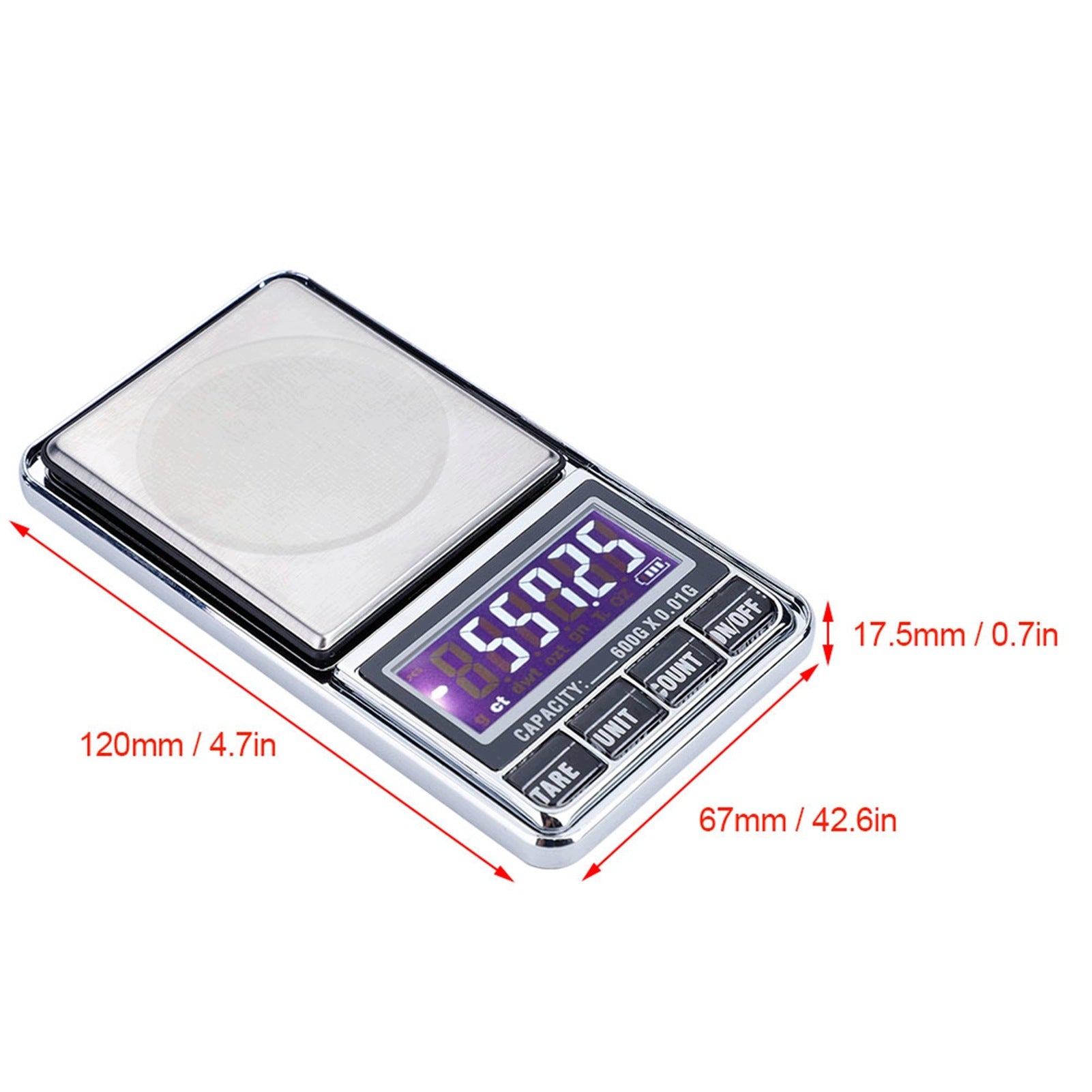High Precision USB Digital Electronic Pocket Scale (600g EV