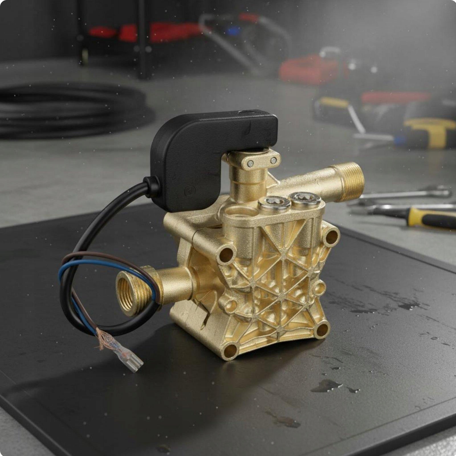 High Pressure Washer Pump Head Copper Finish Wash Pump Spare Part for