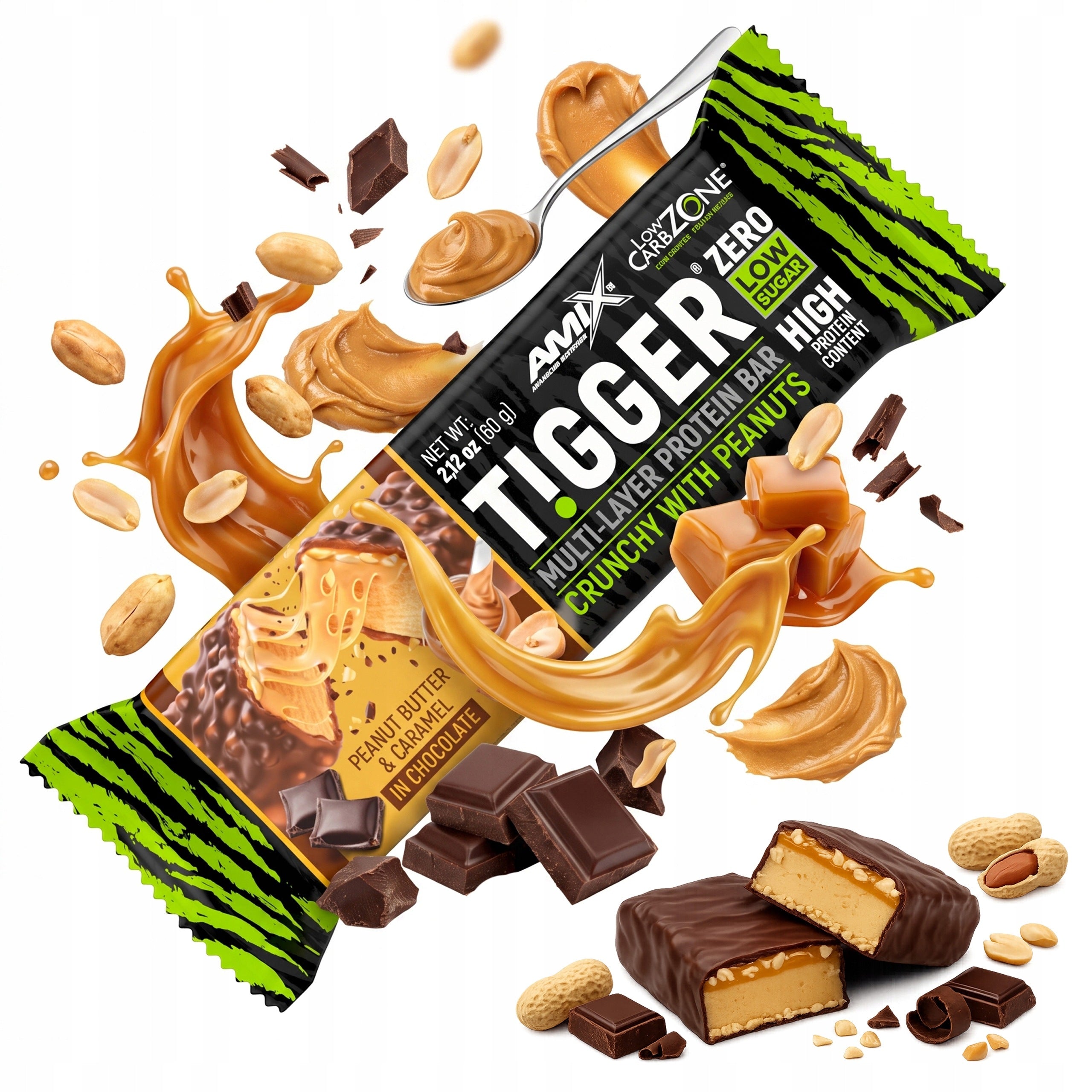 High Protein Bar 60 g Peanut Cream Caramel Chocolate