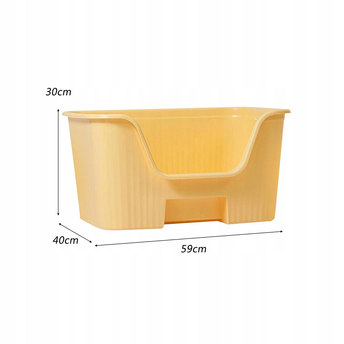 High Sided Cat Litter Boxs Cat Litter Training Tray Box Yellow No Wheel Packaging status original