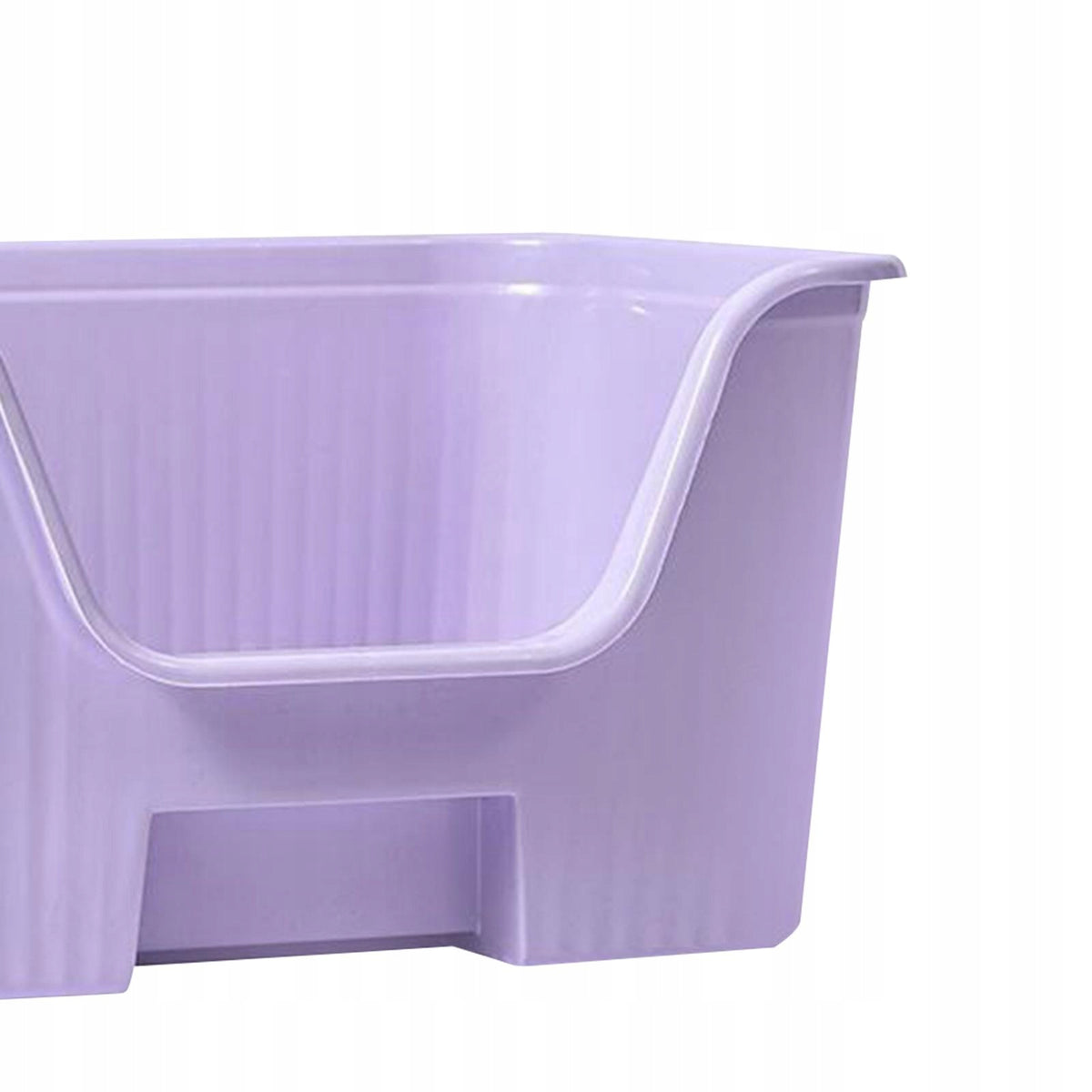 High Sided Cat Litter Boxs Easy to Clean Front Opening Violet No Wheel Packaging status original