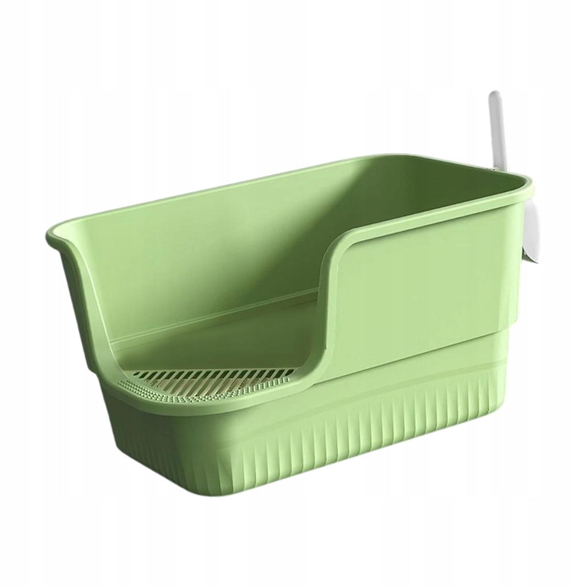 High Sides Cat Litter Basin, Open Top Pet Litter Tray Splashproof Green 36 Packaging status original