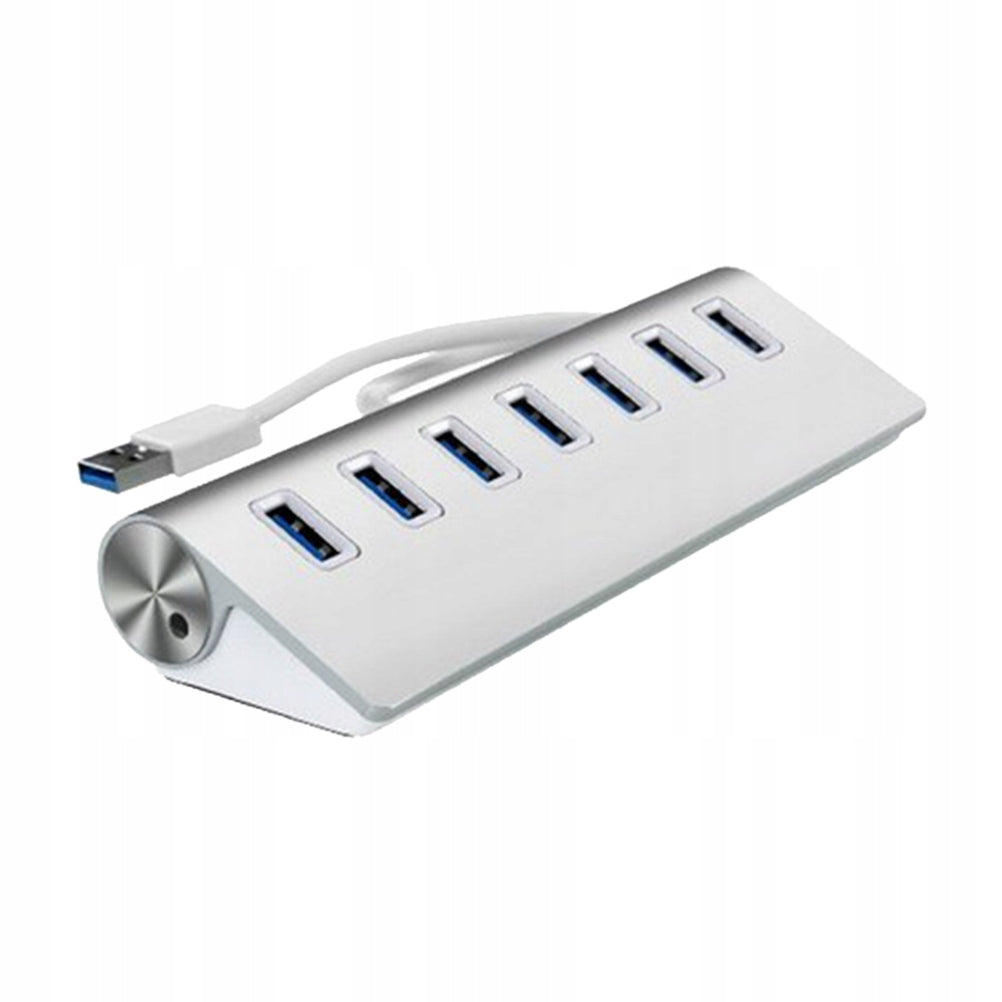 High-Speed Portable USB Hub with 7 Ports for Efficient Data Sync