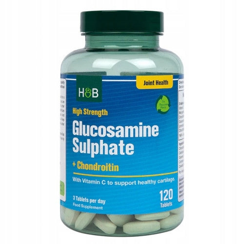 High Strength Glucosamine Sulfate + Chondroitin Holland & Barrett 120 Tablets
