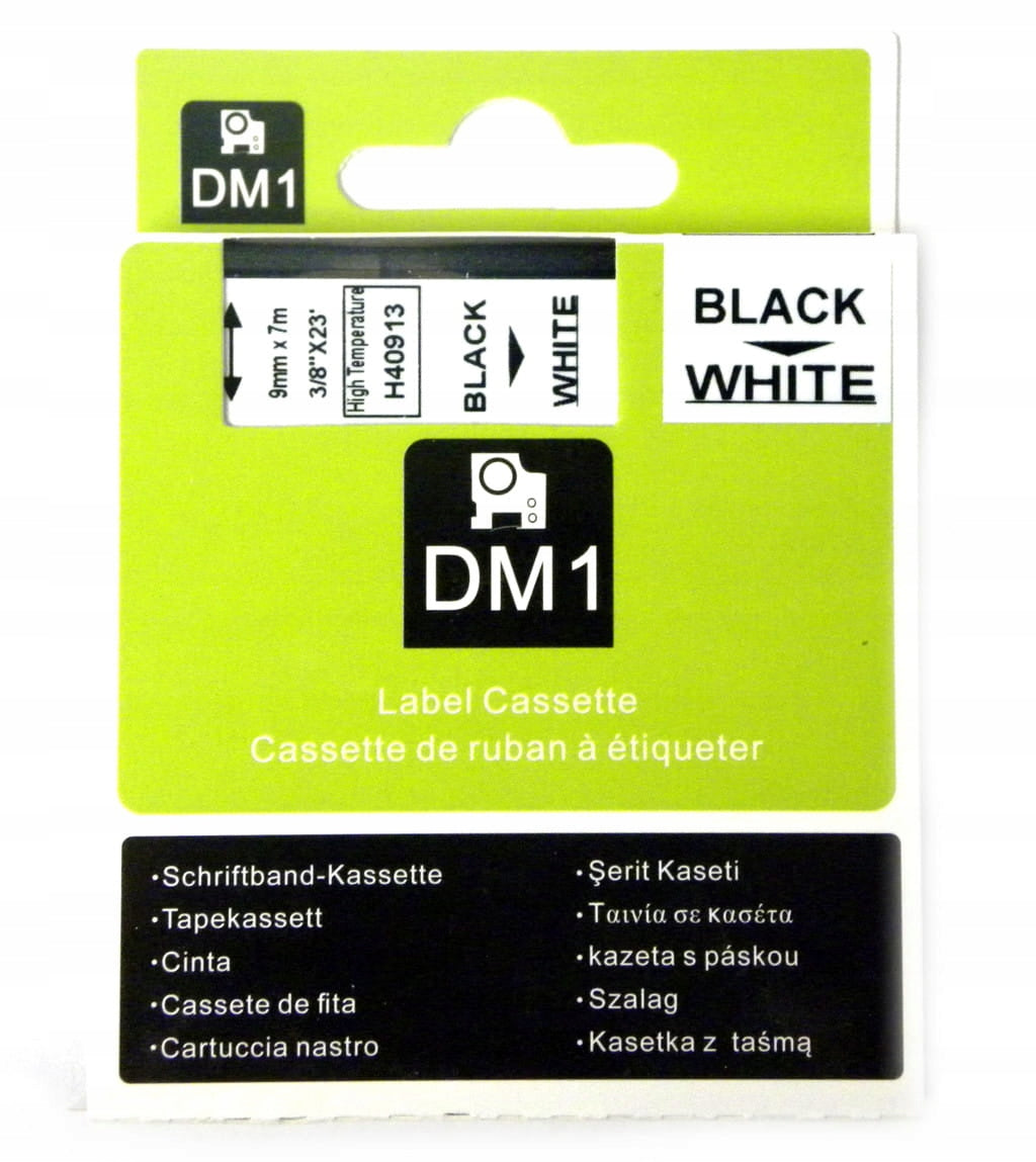 High Temp Tape for Dymo 9mm H40913 white