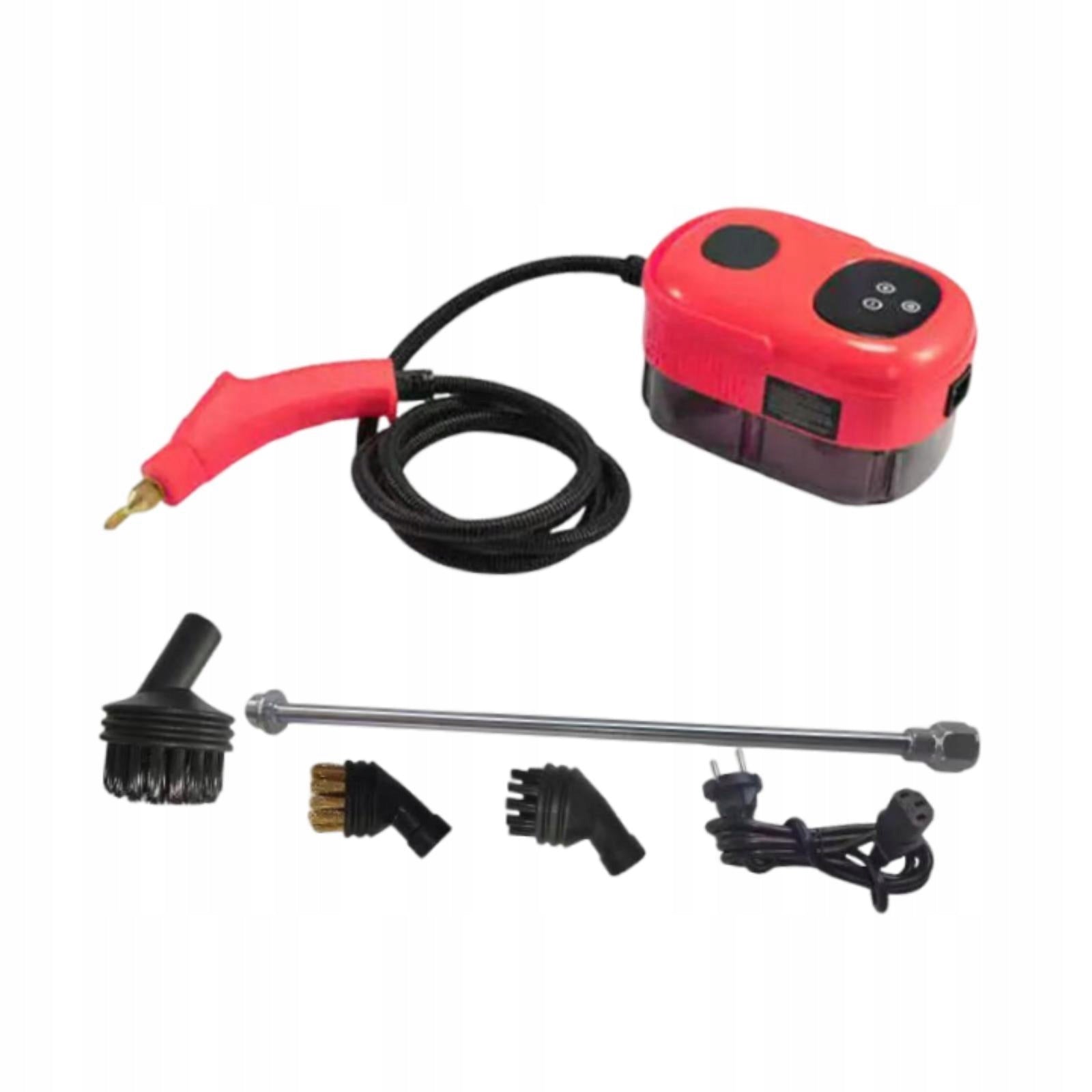 High Temperature Pressurized Steam Cleaner 6 Level Adjustable Portable Red Packaging status original