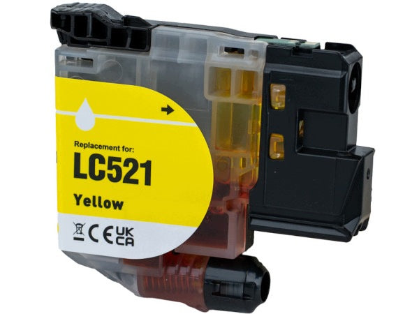 High Yield Ink for Brother LC521Y DCP-J1260W, DCP-J1310DW, DCP-J1360DW