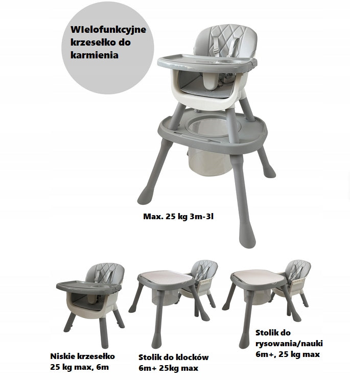 High chair babies 7in1 stable multifunctional comfortable table Manufacturer code 7w1