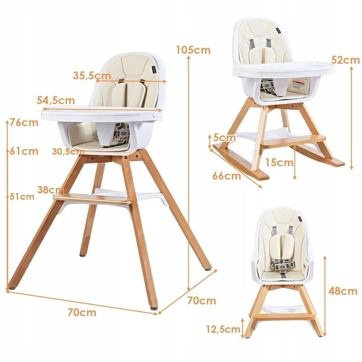 High chair babies with interchangeable legs Brand Costway