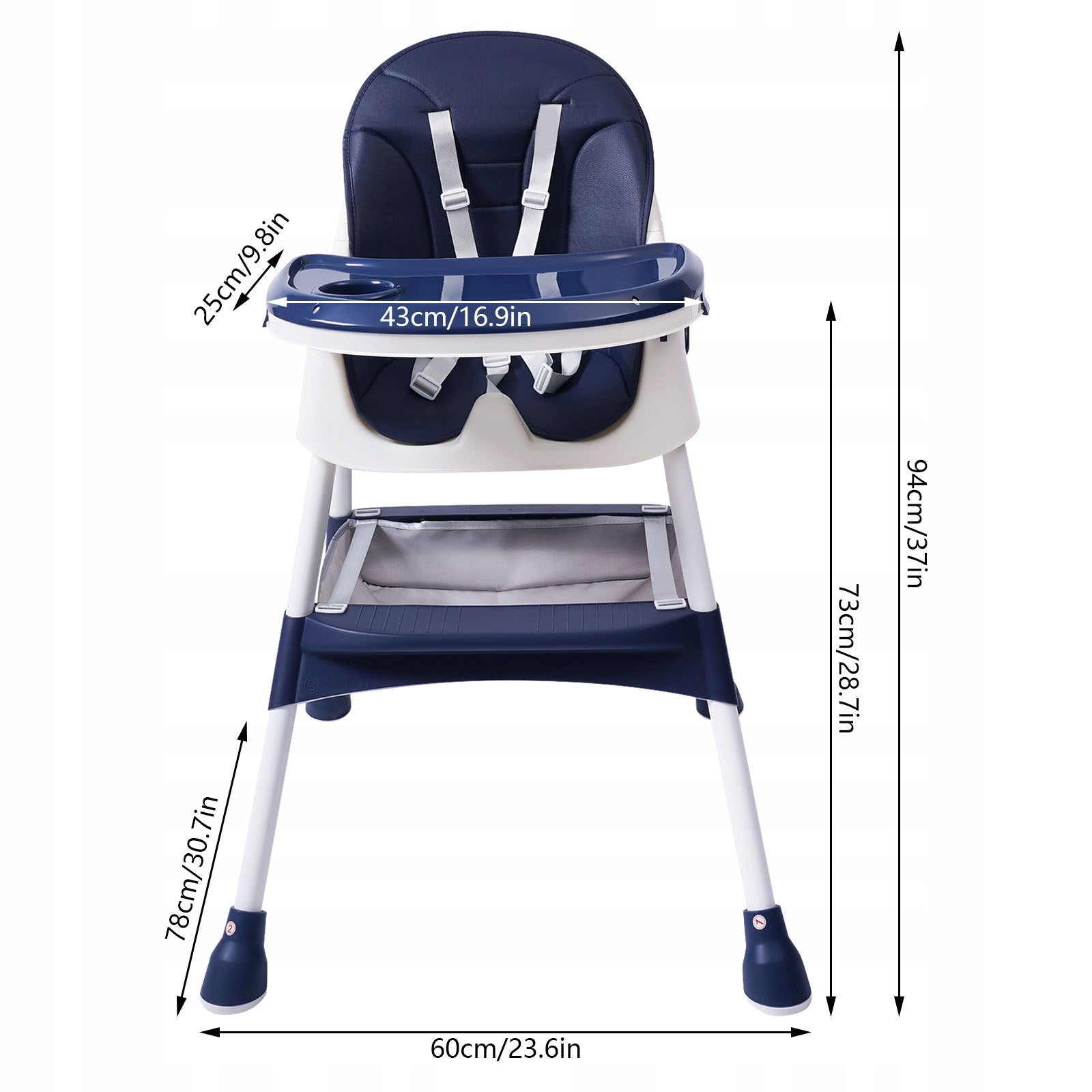 High chair for baby, 2 in 1, high chair for babies and toddlers