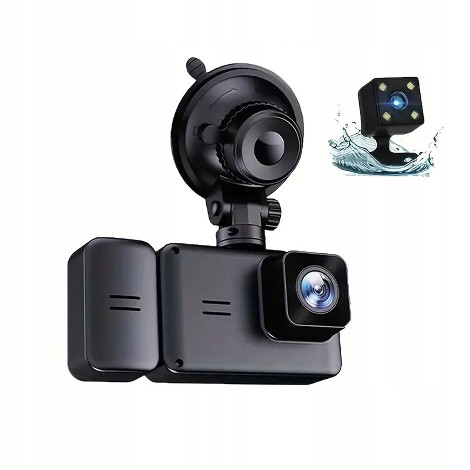 High-definition dashcam, portable recording, with front and rear cameras. Packaging status original