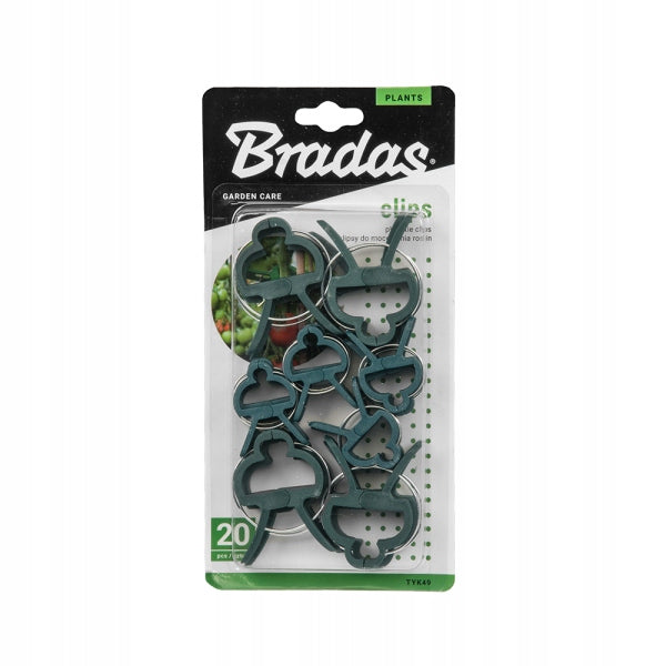 High-foaming plant attachment clips - 2 sizes - 20 pcs/pack Brand Bradas