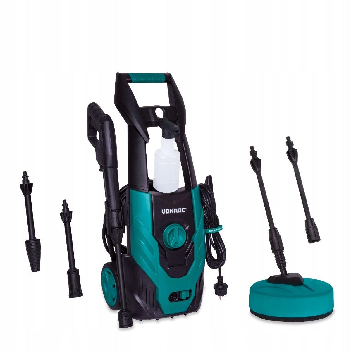 High pressure washer 1400W - 110 bar | with terrace washer and accessories.