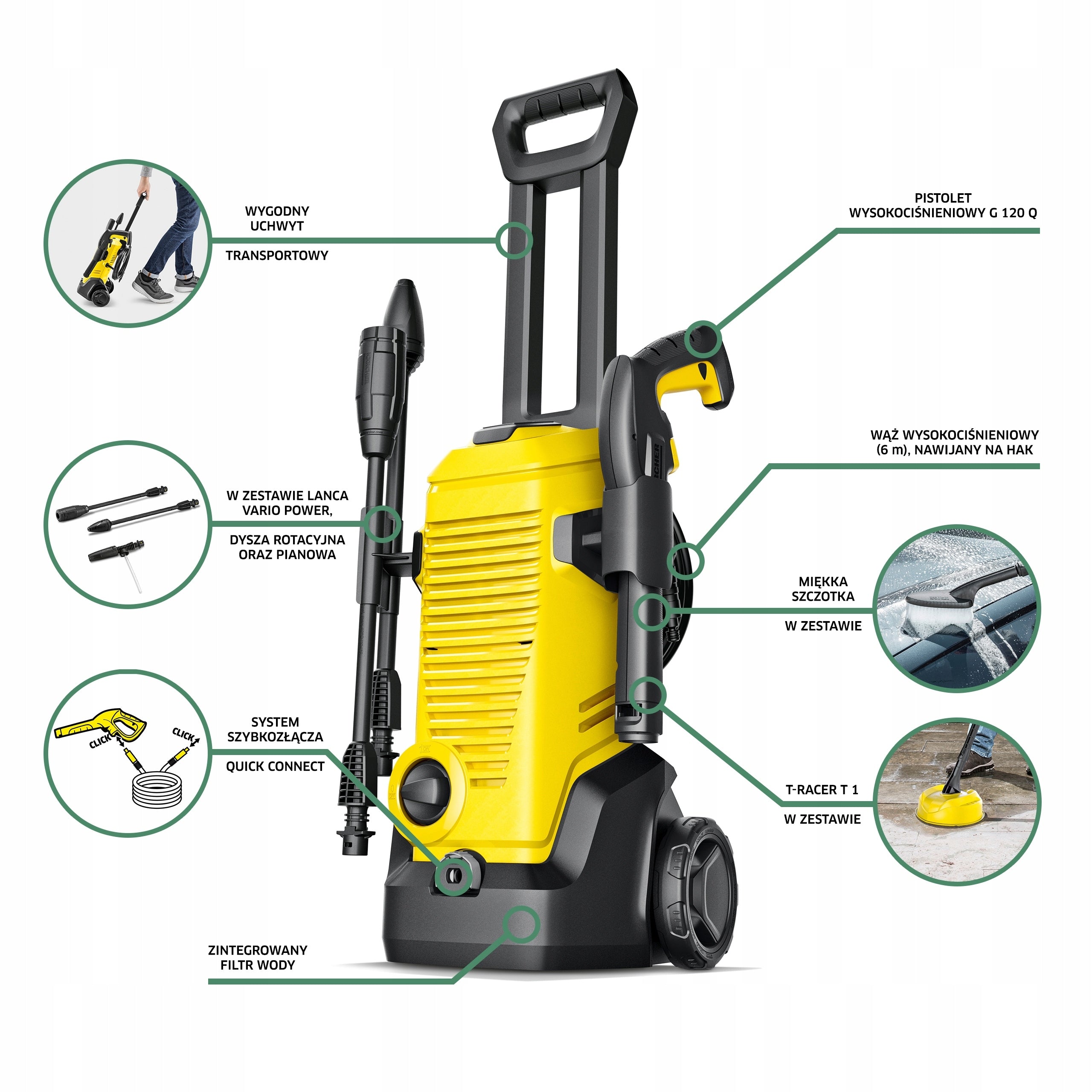 High pressure washer Kärcher K 3 Car & Home 380 l/h set 1600 W Brand Kärcher