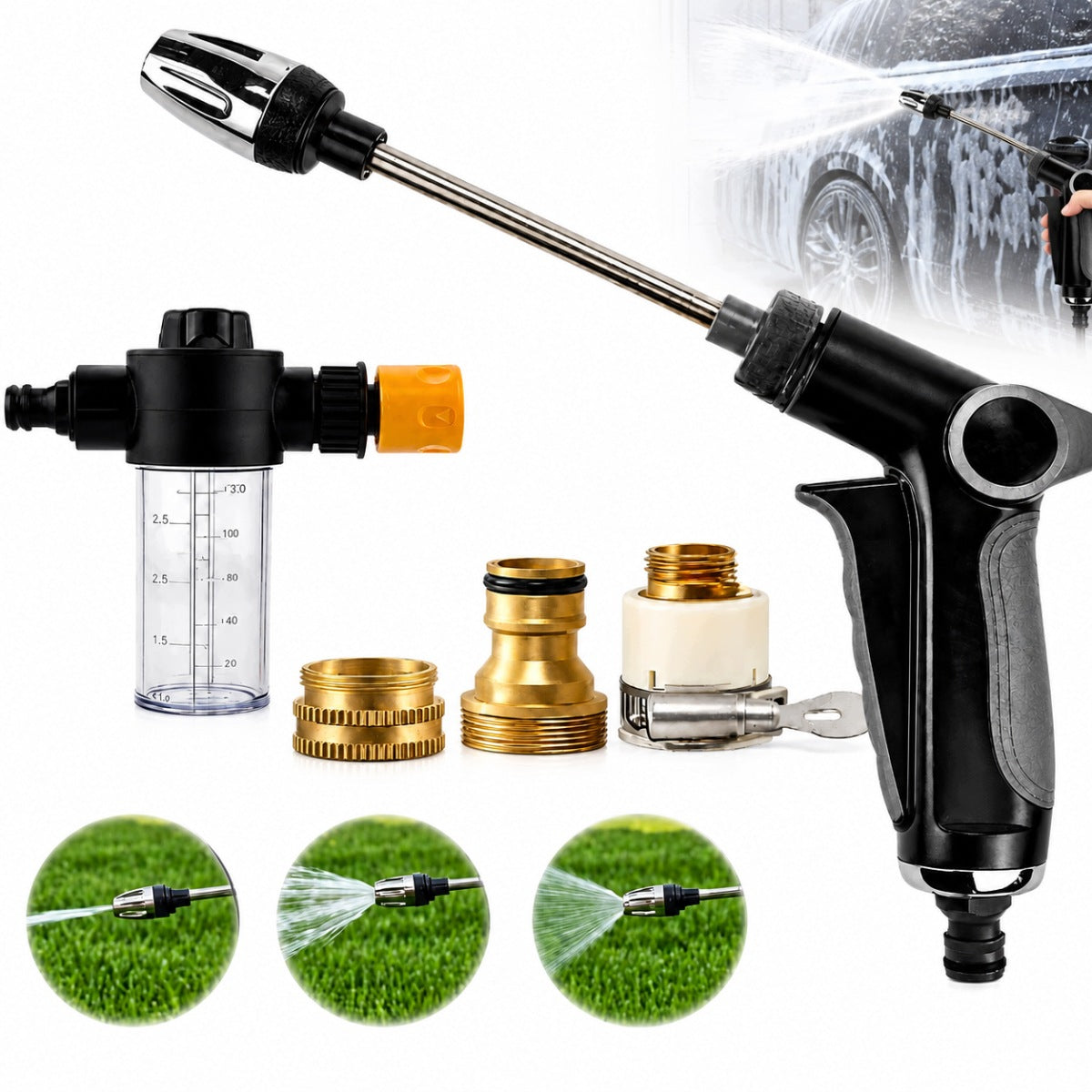 High pressure washer accessories suitable for gardens