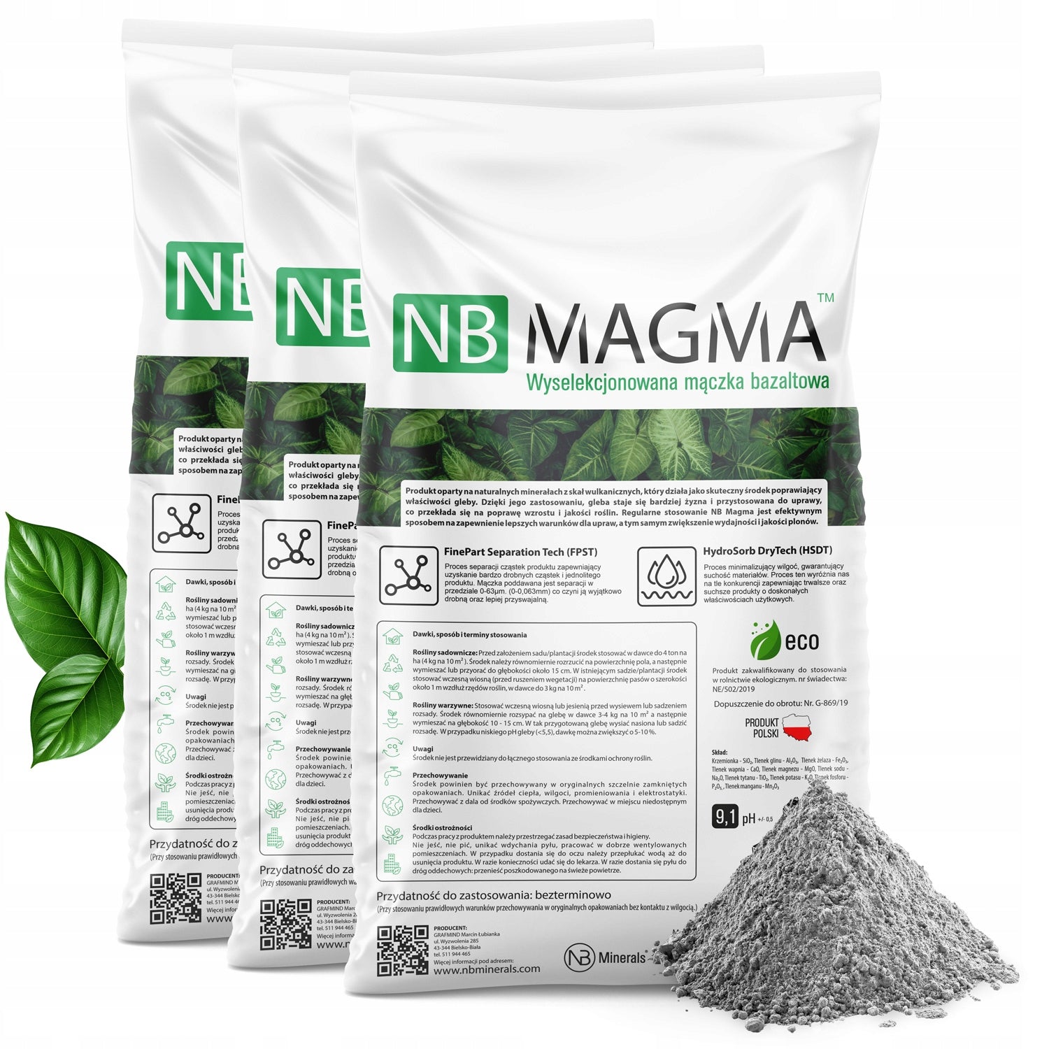 High-quality dry dust basalt meal with 24kg certificate
