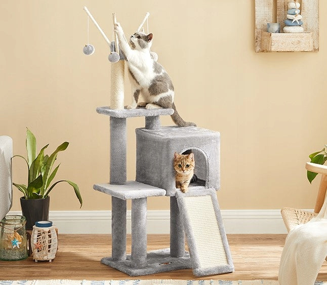 High scratcher, bed, scratching post, tower Feandrea 101 - 160 cm Trade name Drapak dla kota: Wysoka wieża, duży słupek.