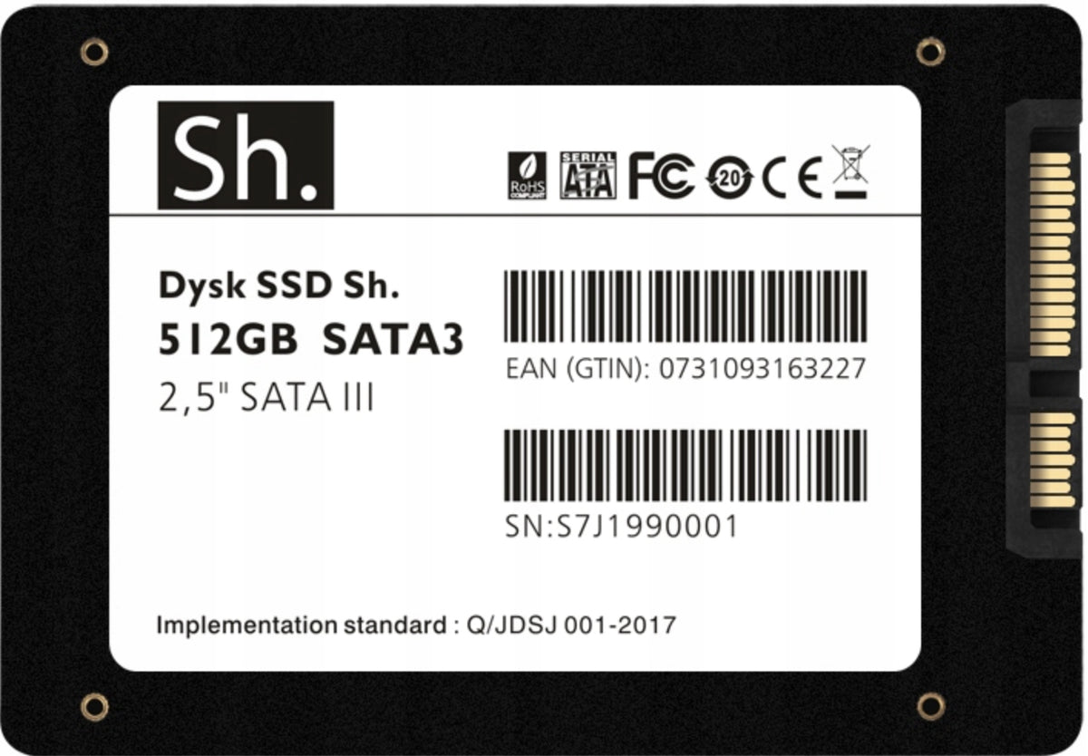 High-speed SSD Sh. 512GB SATA3 2,5" SATA III TLC