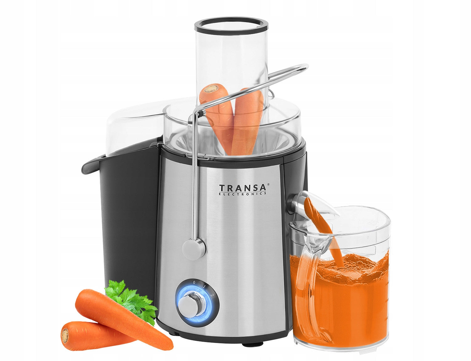 High-speed juicer for fruits and vegetables FreshJuice TRANSA 1400W Rotational speed control yes