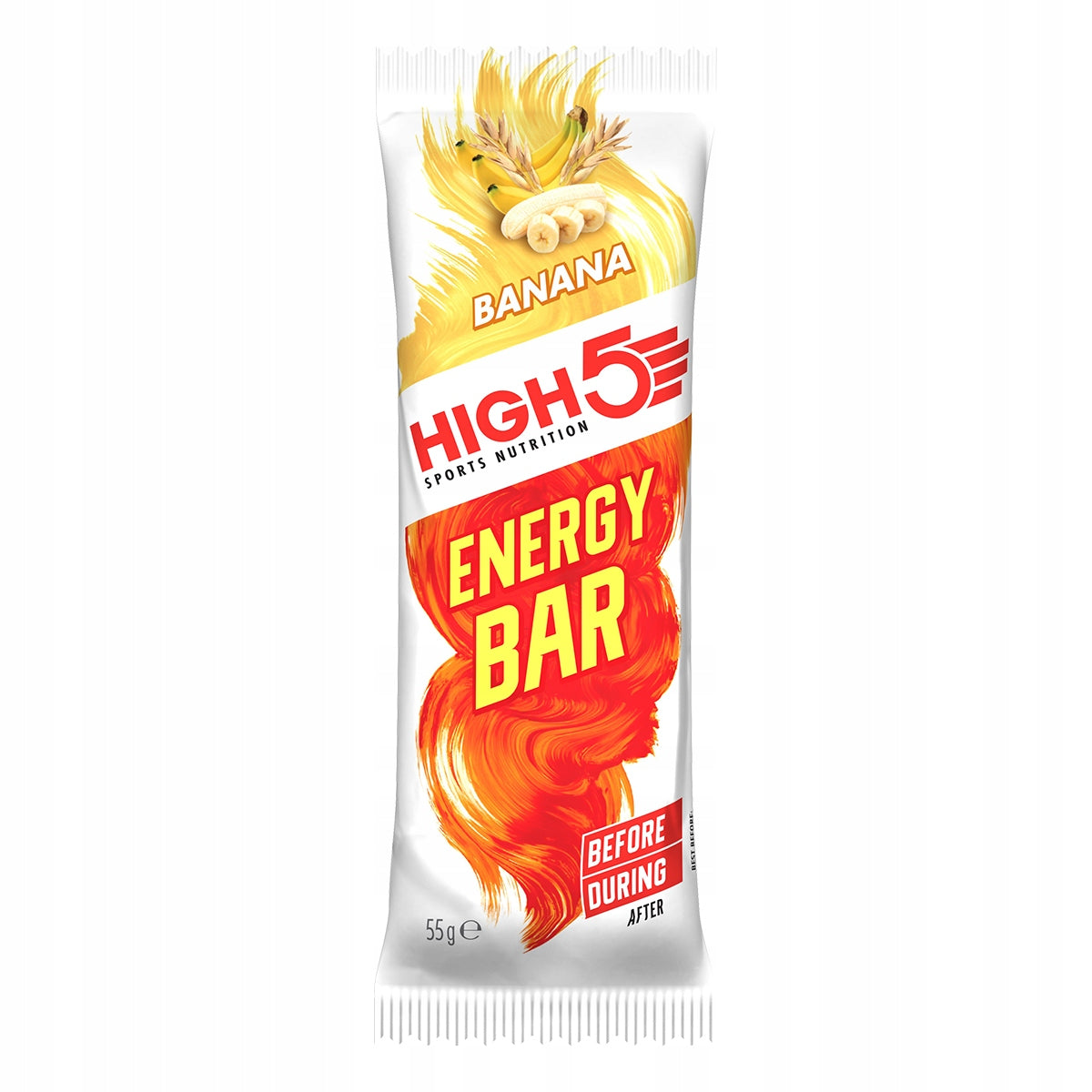 High5 Energy Bar Banana - Banana Energy Bar 55g Carton 12 PCS Packaging status original