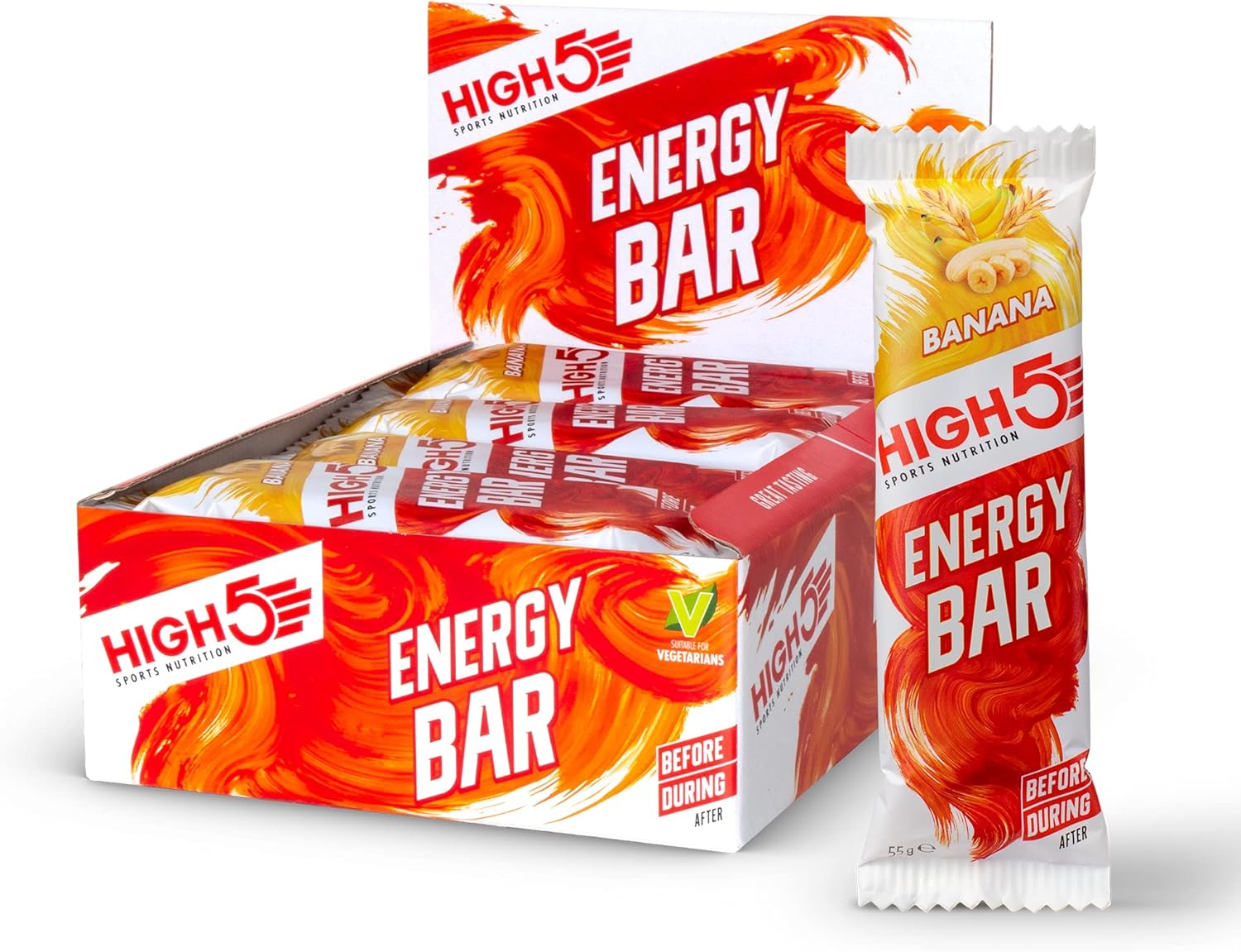 High5 Energy Bar Banana - Banana Energy Bar 55g Carton 12 PCS