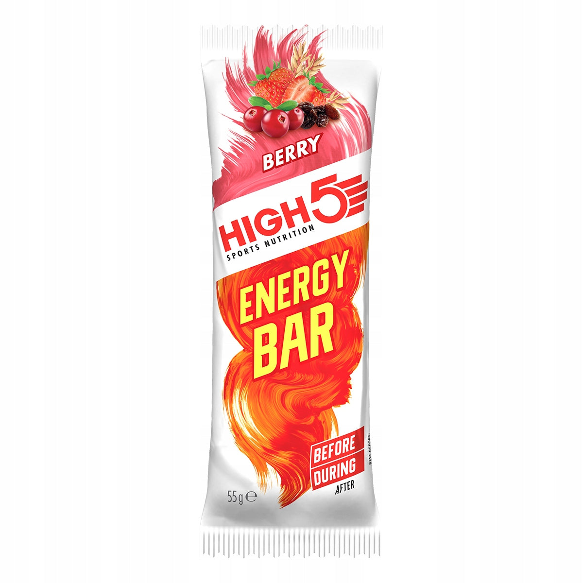 High5 Energy Bar Berry - Berry Energy Bar 55g Carton 12 PCS Packaging status original
