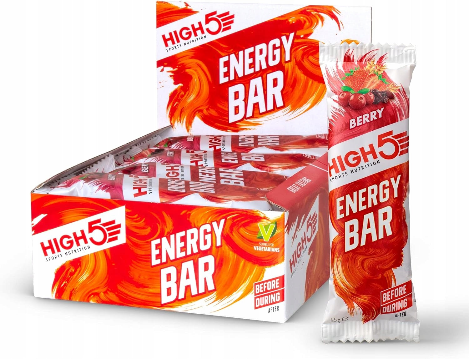 High5 Energy Bar Berry - Berry Energy Bar 55g Carton 12 PCS
